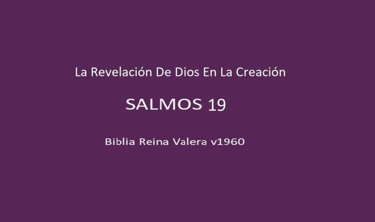 Salmos 19 Biblia Reina Valera v 1960
