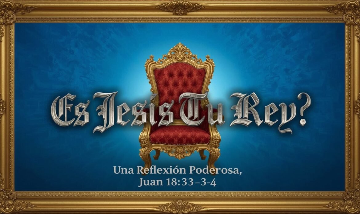 Es Jesús Tu Rey Una Reflexión Poderosa Juan 18 33 34 2